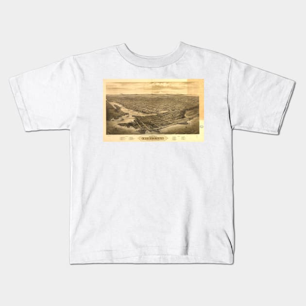 Vintage Pictorial Map of Victoria Vancouver (1878) Kids T-Shirt by Bravuramedia